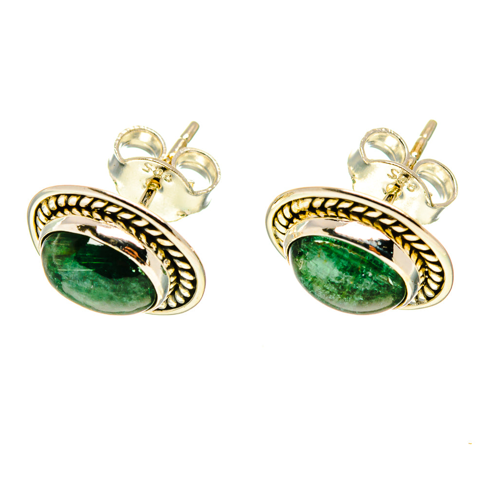Green Tourmaline Earrings handcrafted by Anasilvercos - EARR416851