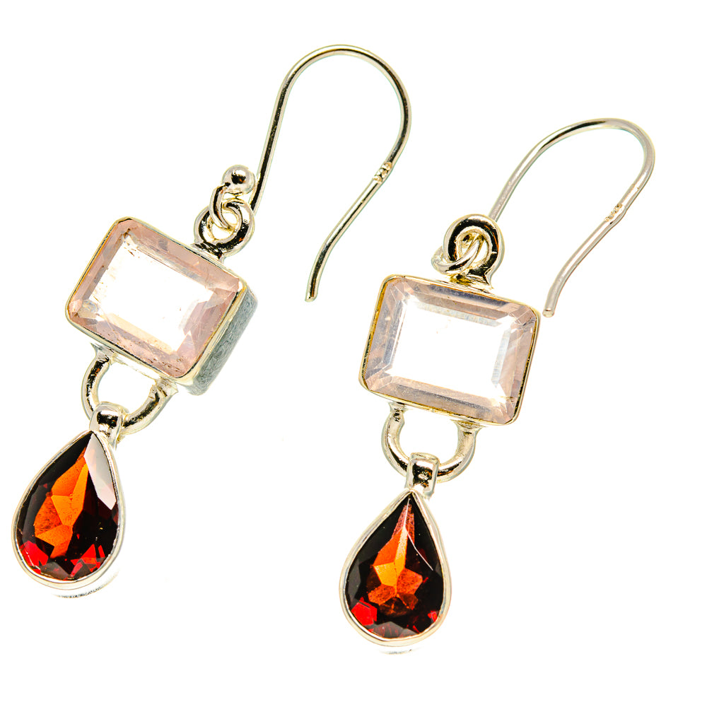 Rose Quartz Earrings handcrafted by Anasilvercos - EARR416861