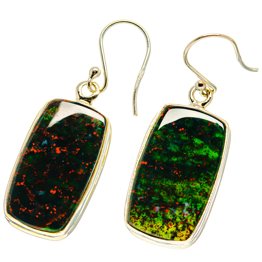 Bloodstone Earrings handcrafted by Anasilvercos - EARR416868