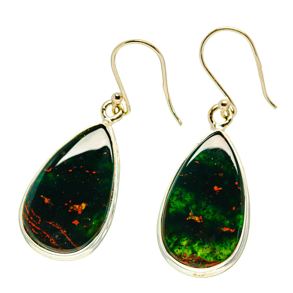 Bloodstone Earrings handcrafted by Anasilvercos - EARR416870