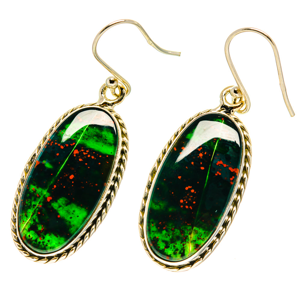 Bloodstone Earrings handcrafted by Anasilvercos - EARR416883