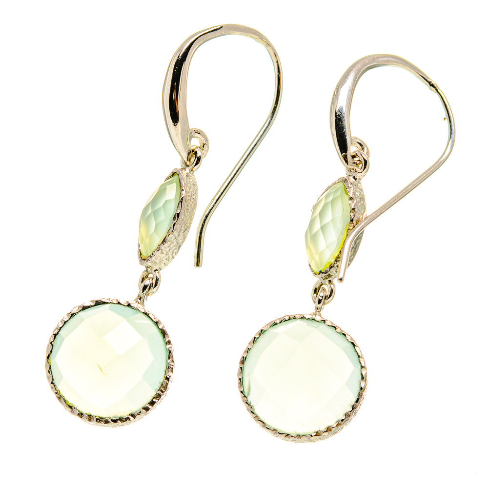 Aqua Chalcedony Earrings handcrafted by Anasilvercos - EARR416893