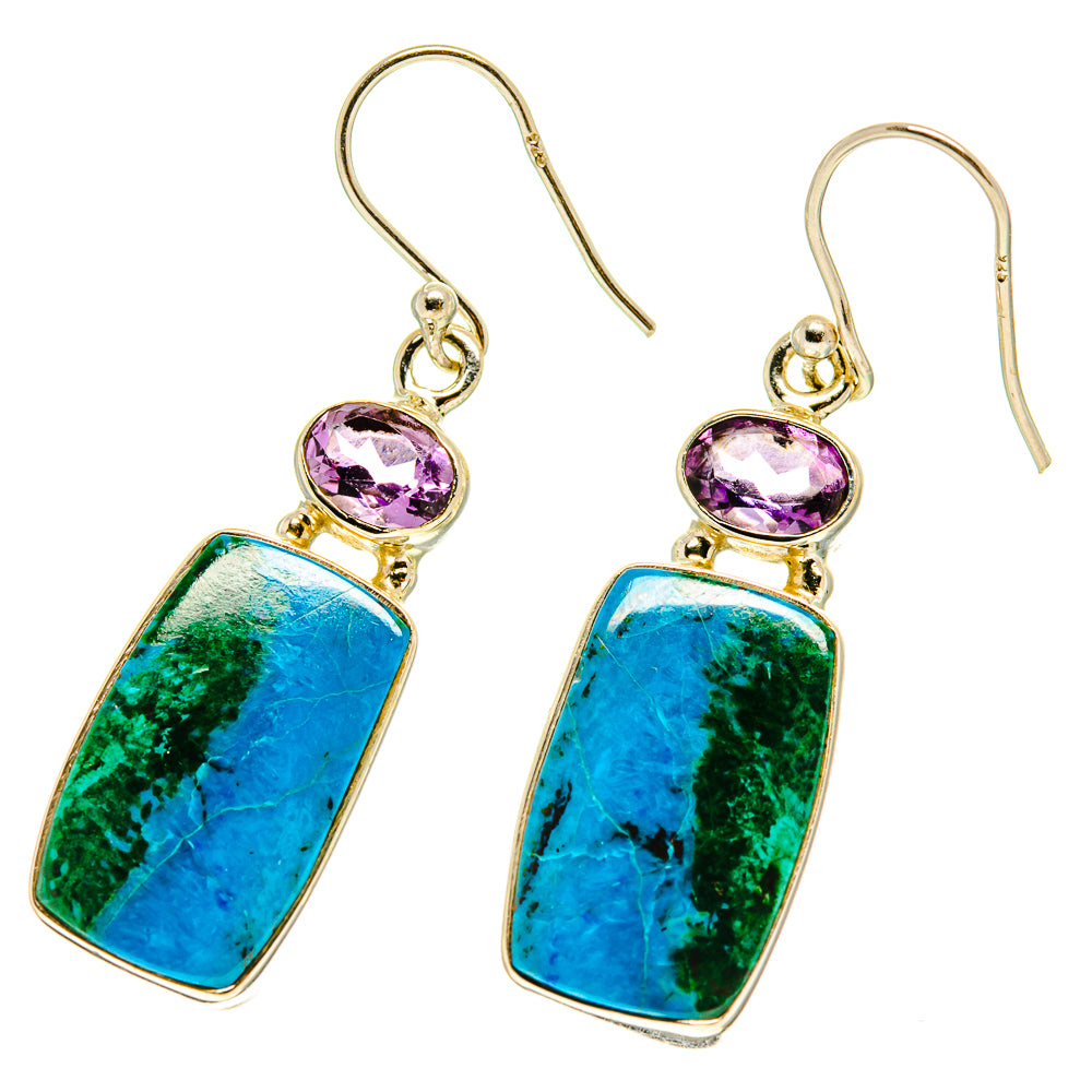 Chrysocolla Earrings handcrafted by Anasilvercos - EARR416895