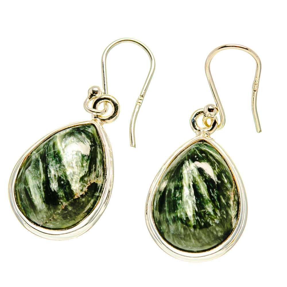 Seraphinite Earrings handcrafted by Anasilvercos - EARR416897