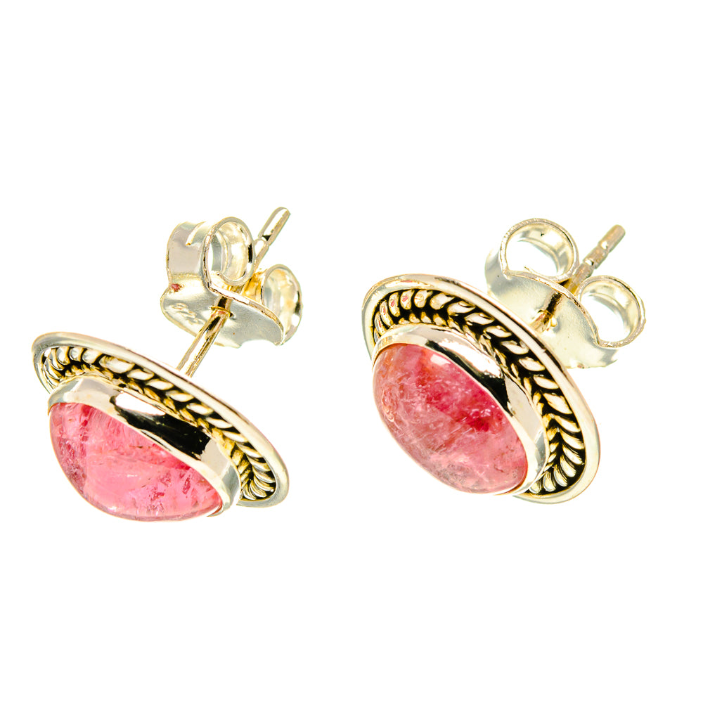 Pink Tourmaline Earrings handcrafted by Anasilvercos - EARR416900