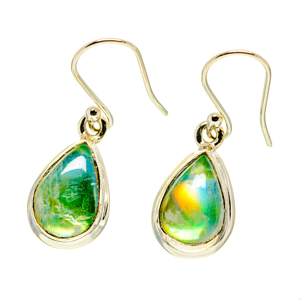 Green Moonstone Earrings handcrafted by Anasilvercos - EARR416901