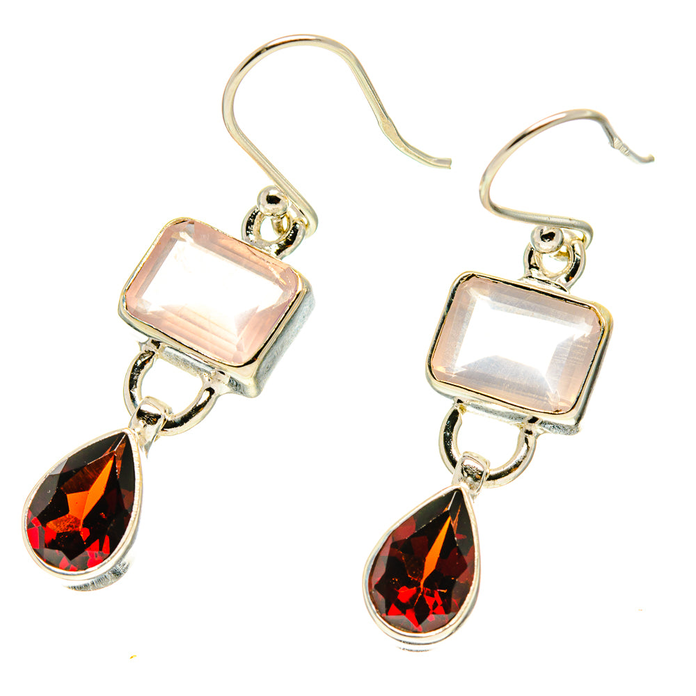 Rose Quartz Earrings handcrafted by Anasilvercos - EARR416912