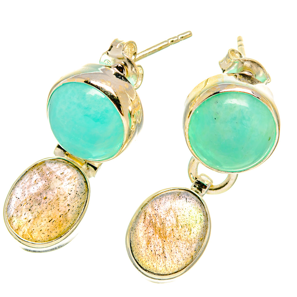 Peruvian Amazonite Earrings handcrafted by Anasilvercos - EARR416923