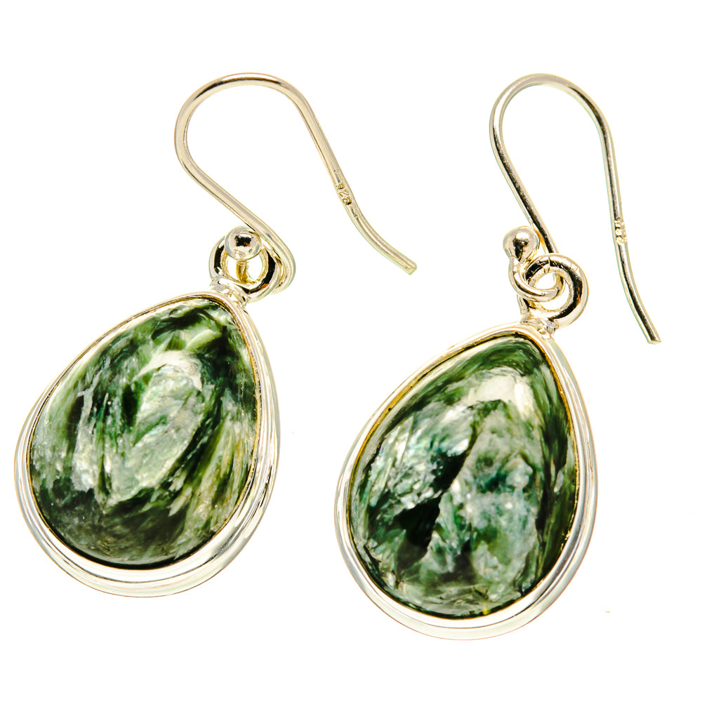 Seraphinite Earrings handcrafted by Anasilvercos - EARR416924
