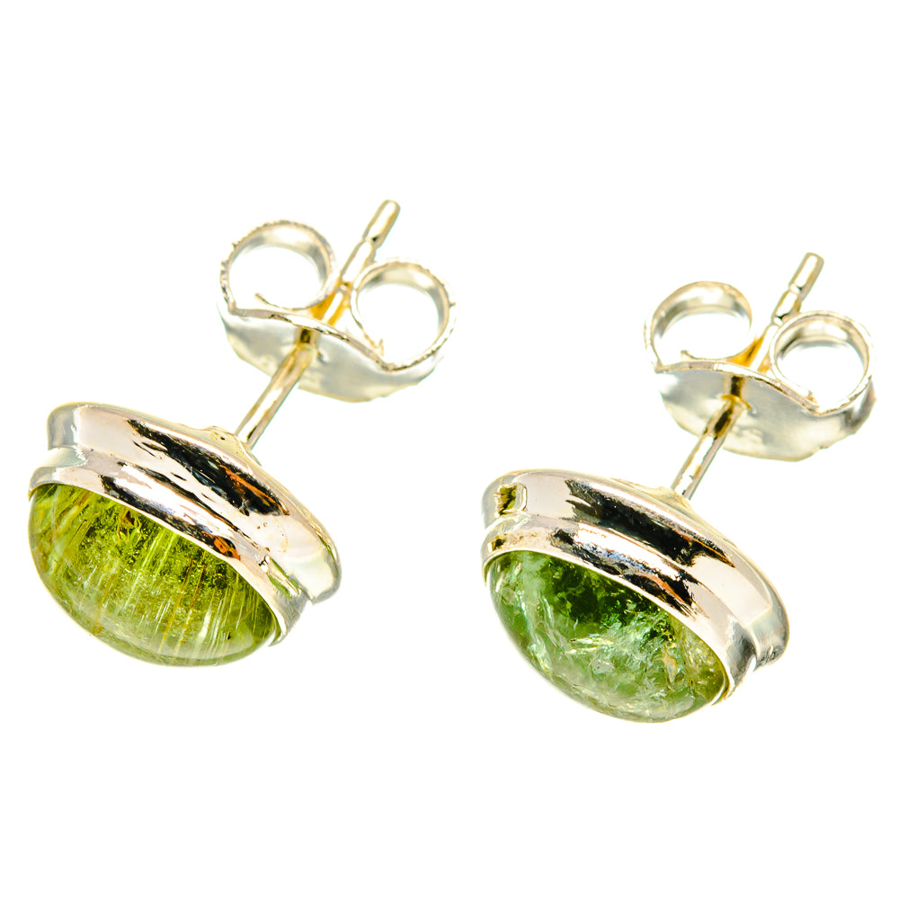 Green Tourmaline Earrings handcrafted by Anasilvercos - EARR416927