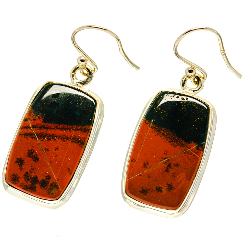 Bloodstone Earrings handcrafted by Anasilvercos - EARR416932