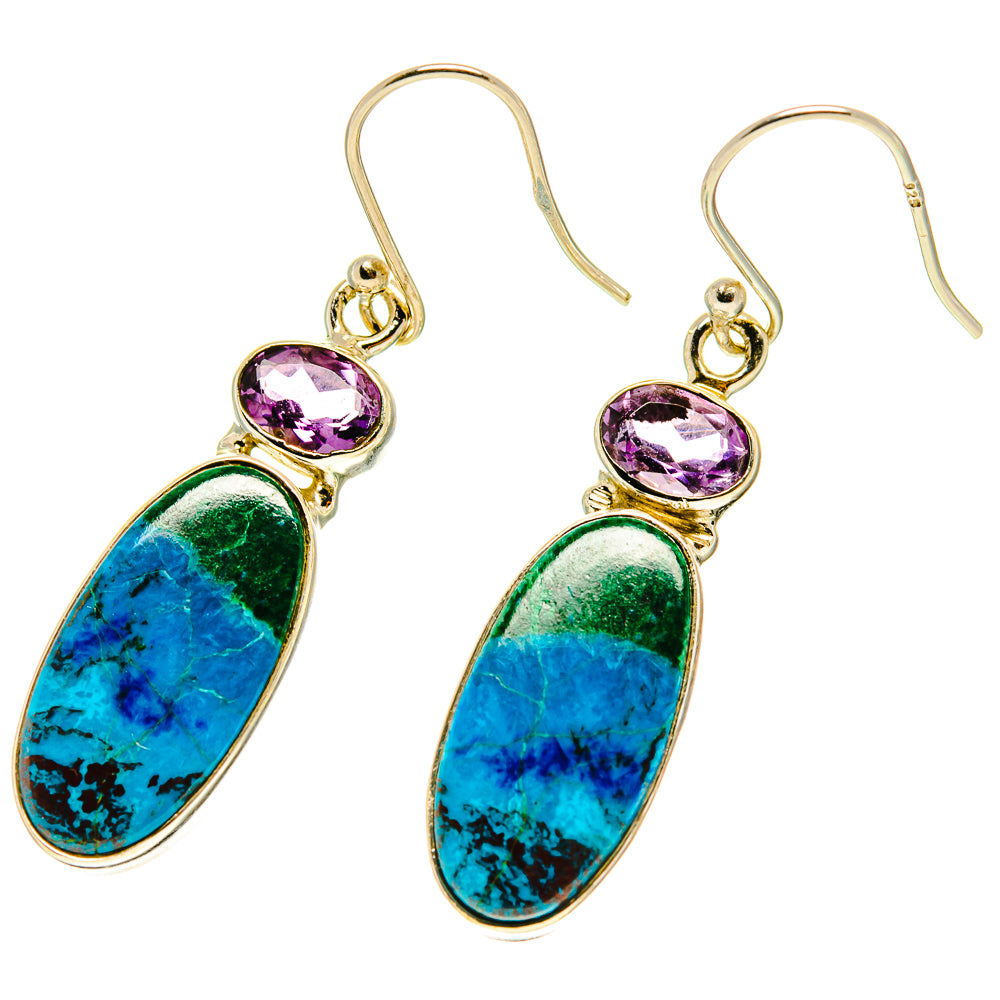 Chrysocolla Earrings handcrafted by Anasilvercos - EARR416940