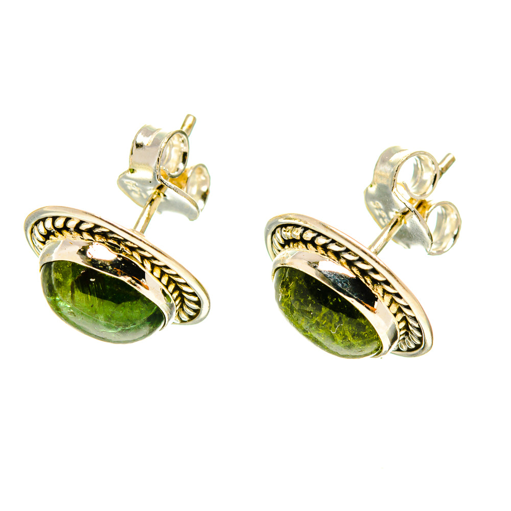 Green Tourmaline Earrings handcrafted by Anasilvercos - EARR416941
