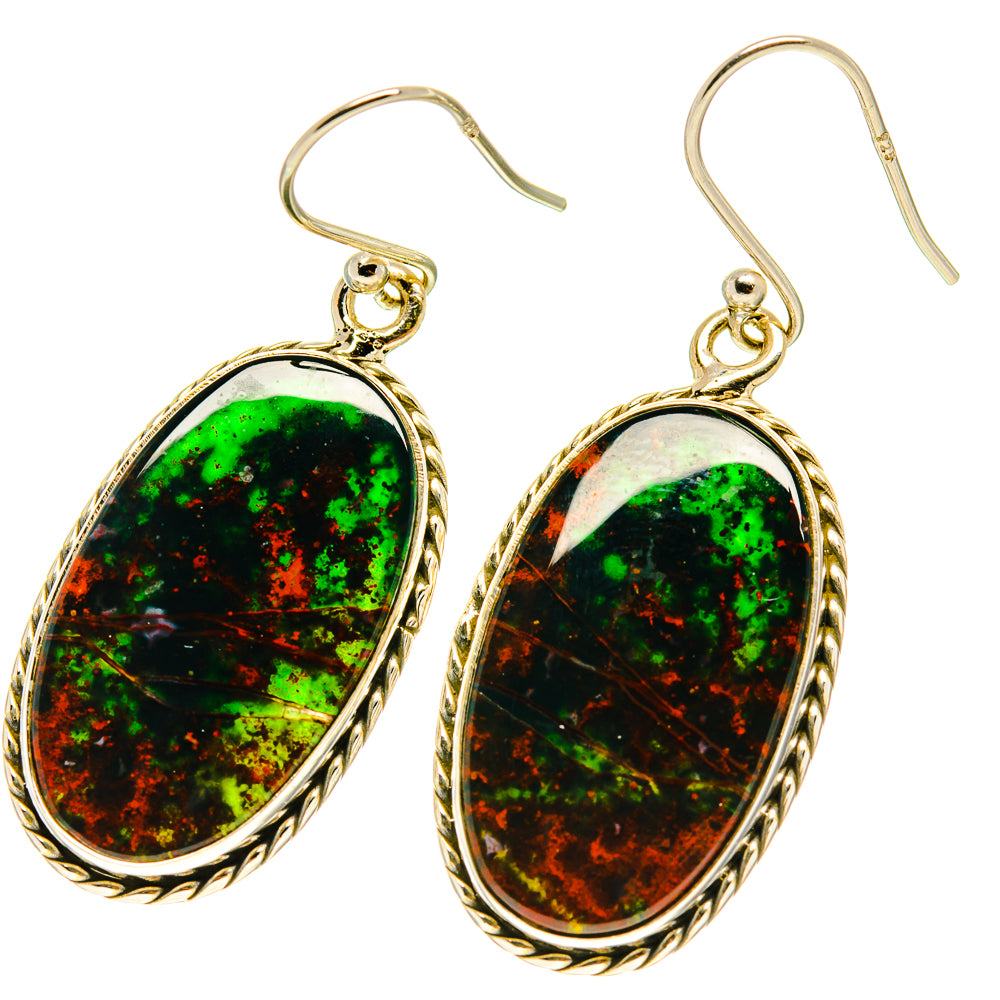 Bloodstone Earrings handcrafted by Anasilvercos - EARR416948