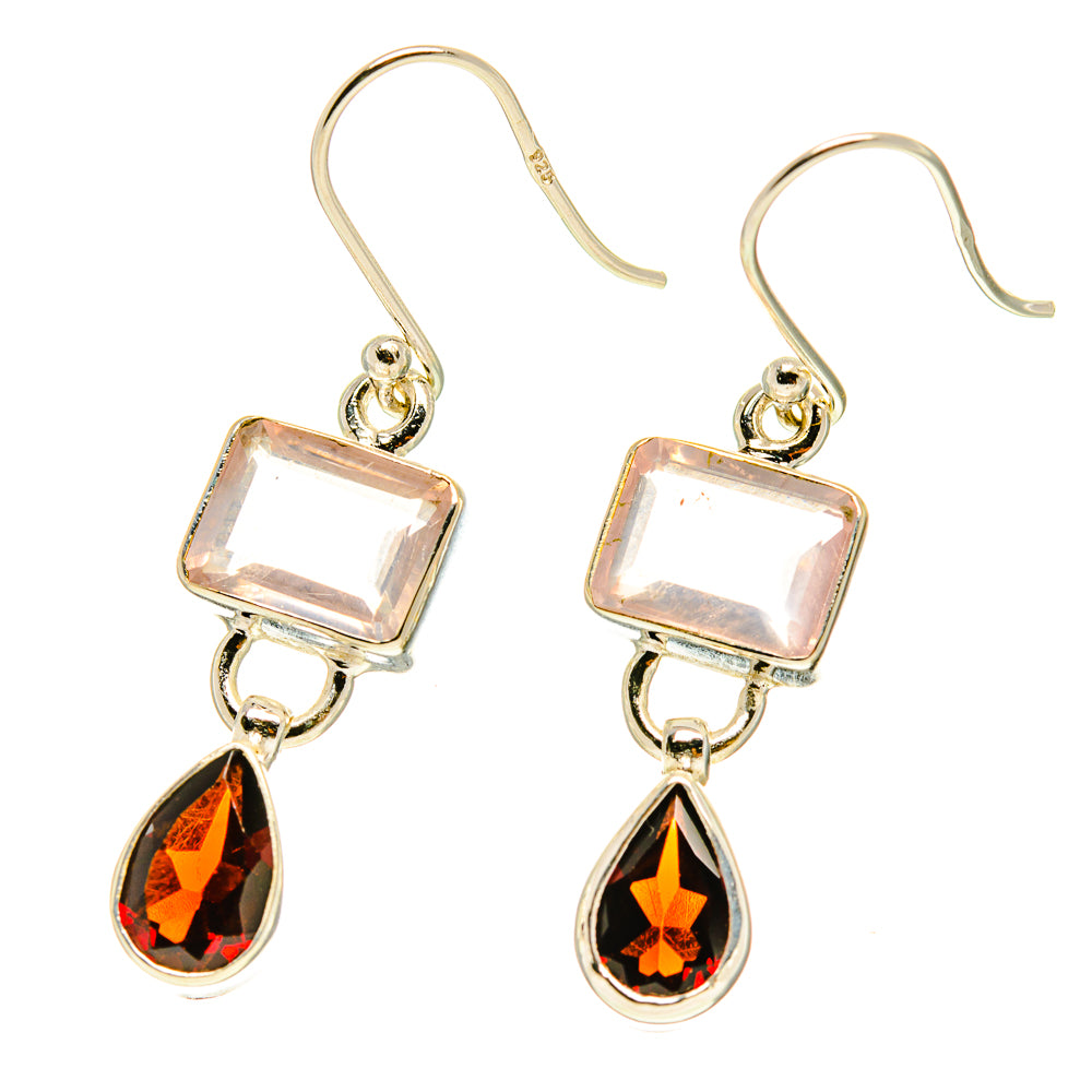 Rose Quartz Earrings handcrafted by Anasilvercos - EARR416954