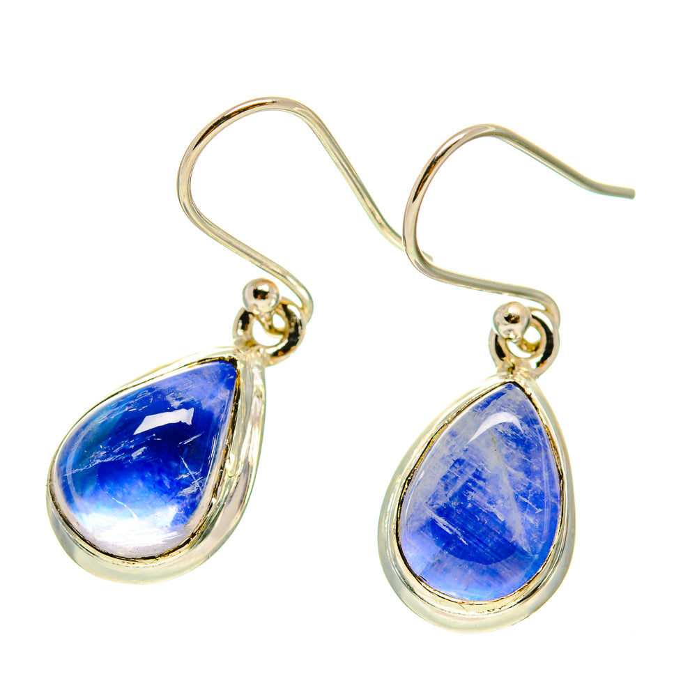 Rainbow Moonstone Earrings handcrafted by Anasilvercos - EARR416955
