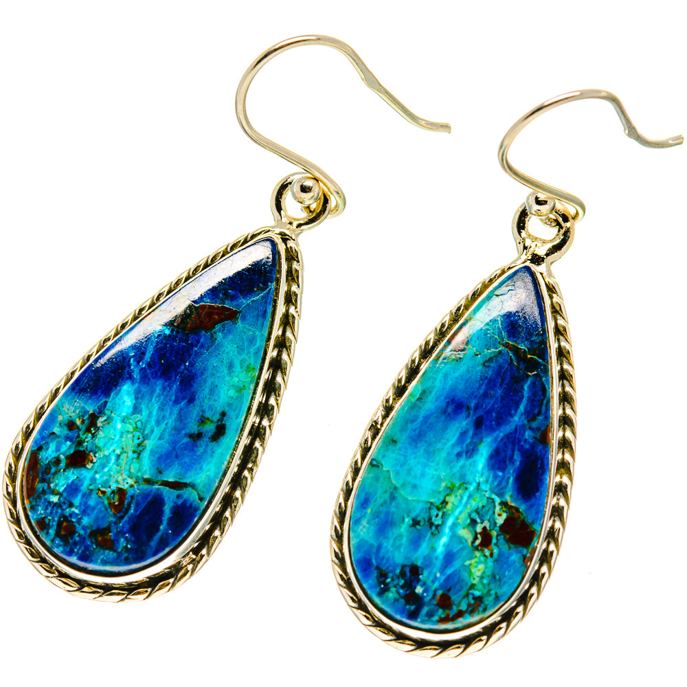 Shattuckite Earrings handcrafted by Anasilvercos - EARR416958