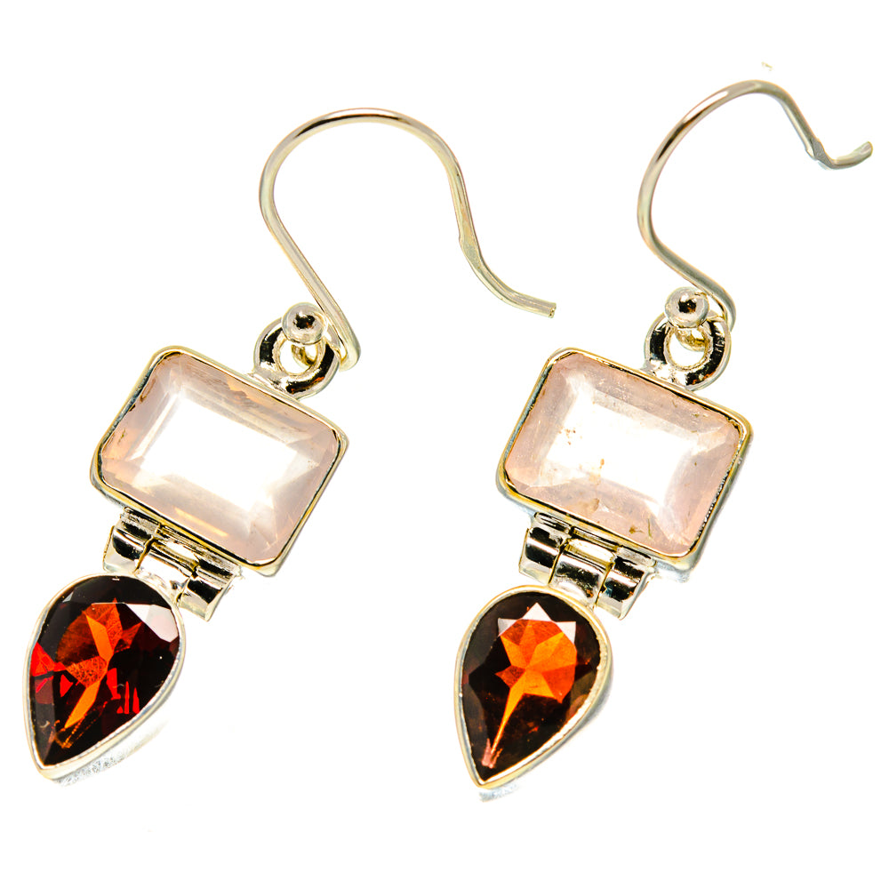 Rose Quartz Earrings handcrafted by Anasilvercos - EARR416963