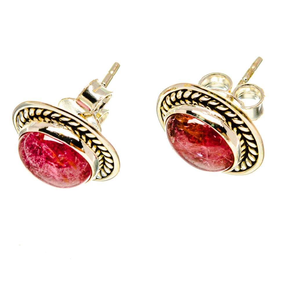Pink Tourmaline Earrings handcrafted by Anasilvercos - EARR416968