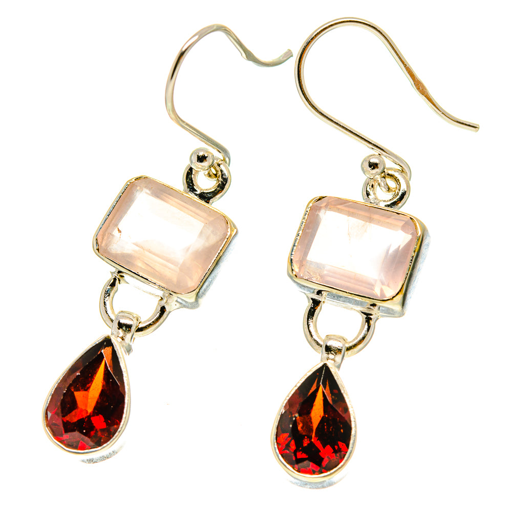 Rose Quartz Earrings handcrafted by Anasilvercos - EARR416969