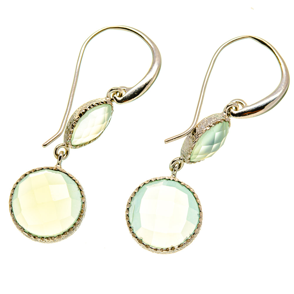 Aqua Chalcedony Earrings handcrafted by Anasilvercos - EARR416971