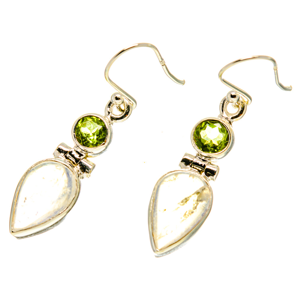 Rainbow Moonstone Earrings handcrafted by Anasilvercos - EARR416984