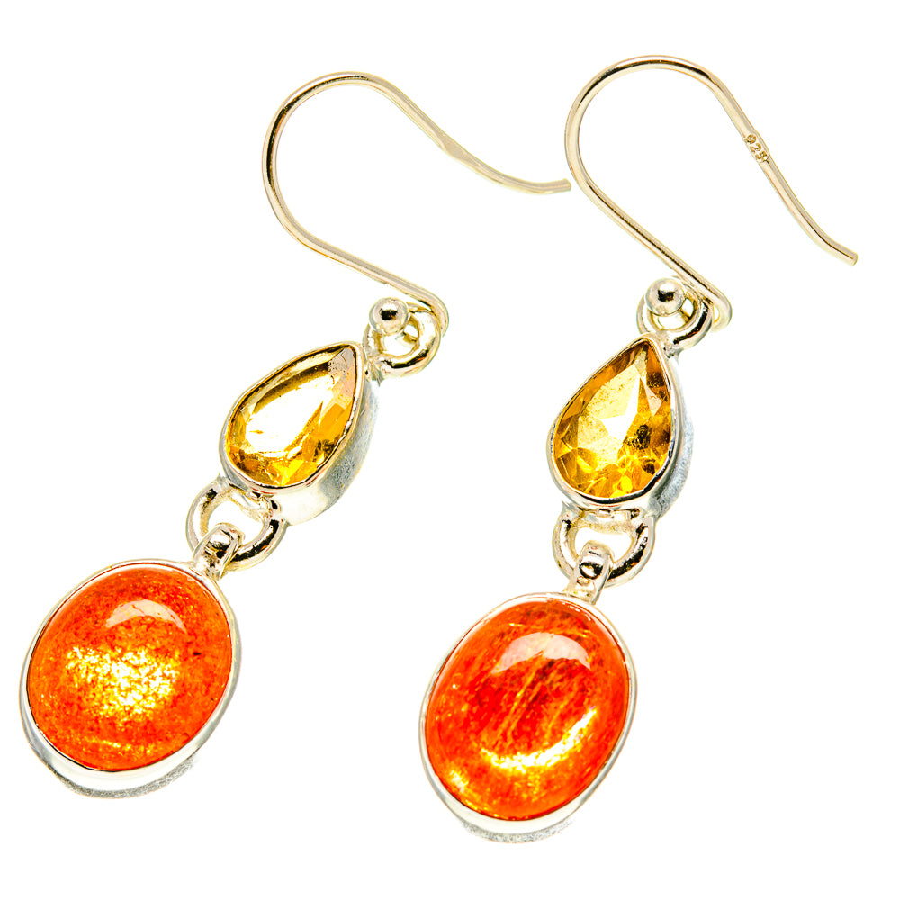 Sunstone Earrings handcrafted by Anasilvercos - EARR416995