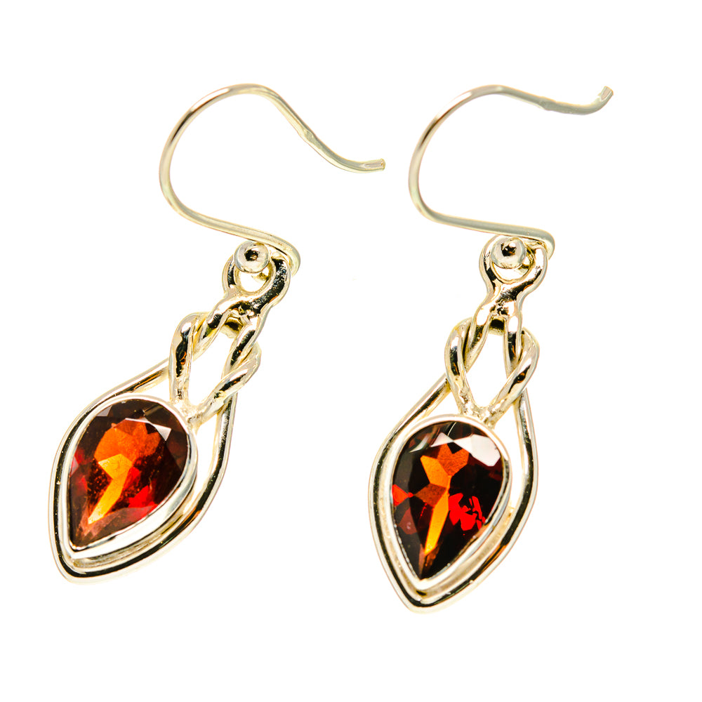 Garnet Earrings handcrafted by Anasilvercos - EARR417003