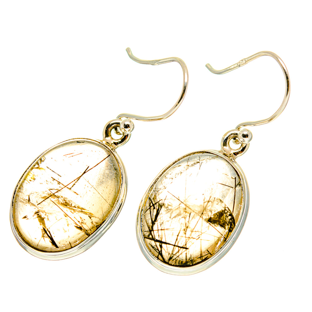 Tourmalinated Quartz Earrings handcrafted by Anasilvercos - EARR417013