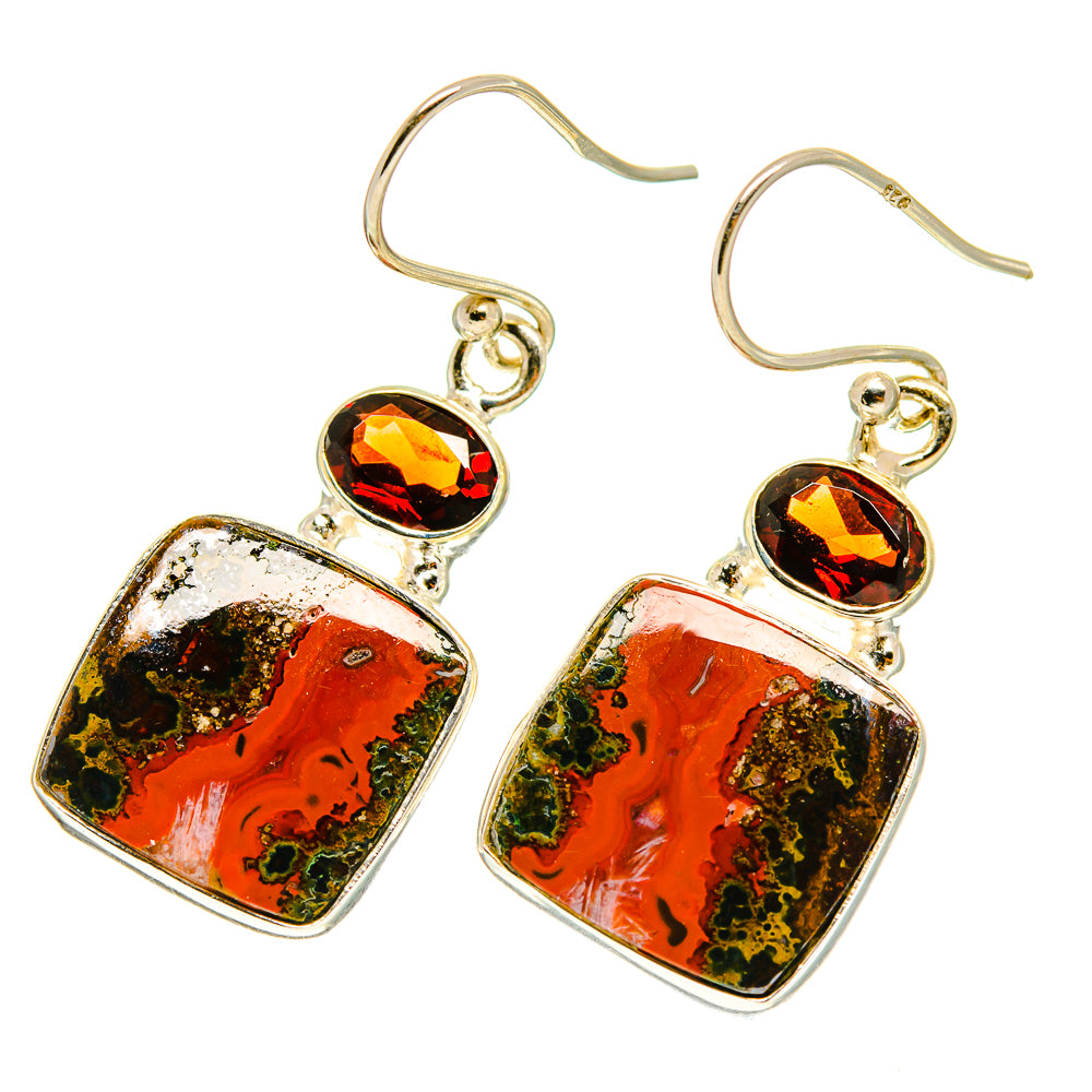Moroccan Agate Earrings handcrafted by Anasilvercos - EARR417020