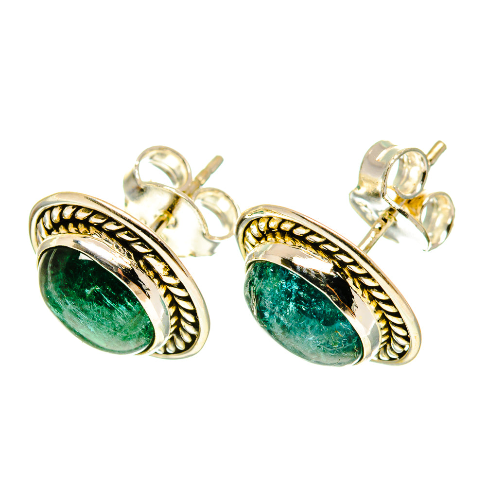 Green Tourmaline Earrings handcrafted by Anasilvercos - EARR417026