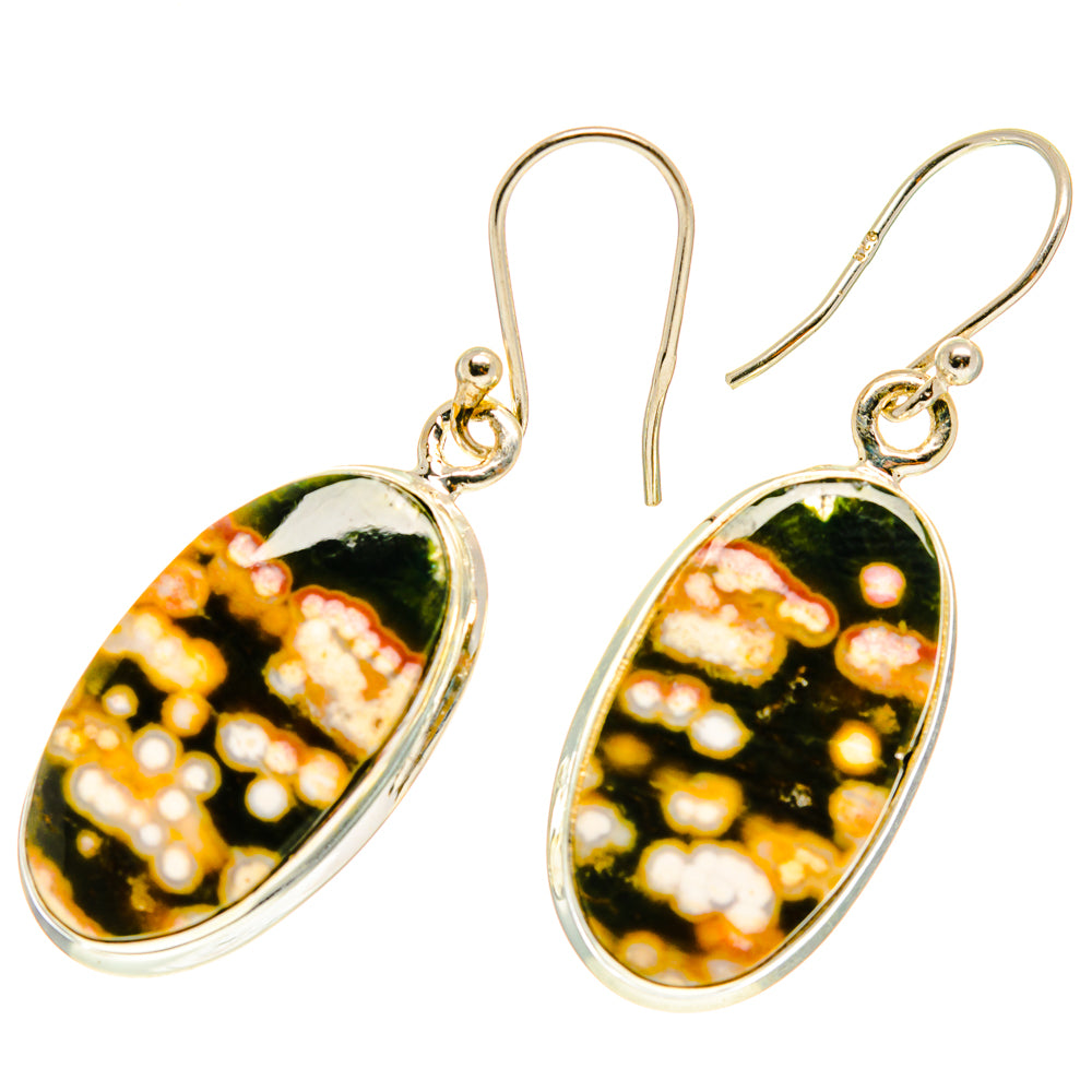 Ocean Jasper Earrings handcrafted by Anasilvercos - EARR417028