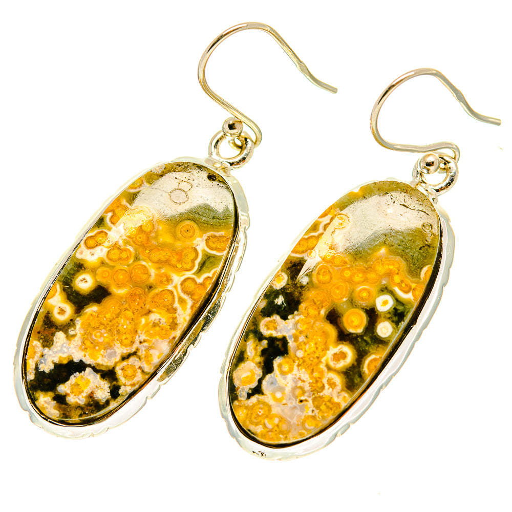 Ocean Jasper Earrings handcrafted by Anasilvercos - EARR417057