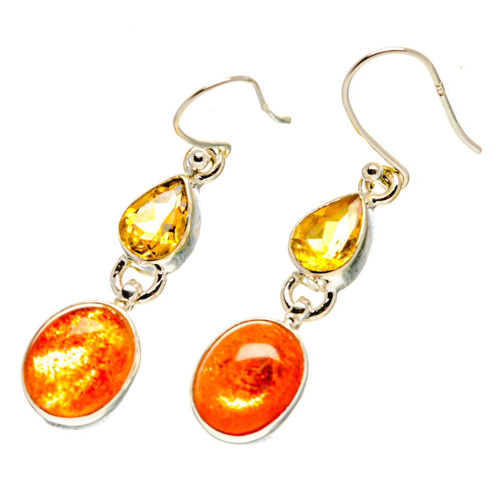 Sunstone Earrings handcrafted by Anasilvercos - EARR417060