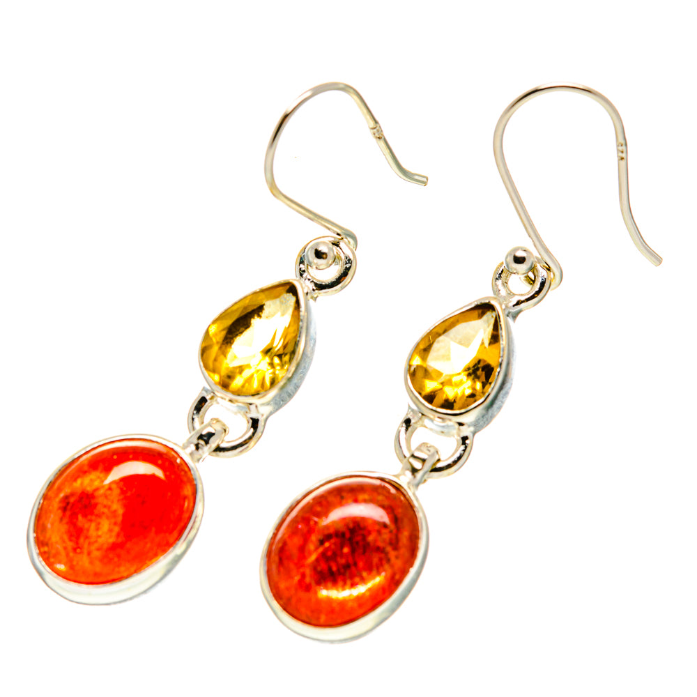 Sunstone Earrings handcrafted by Anasilvercos - EARR417065