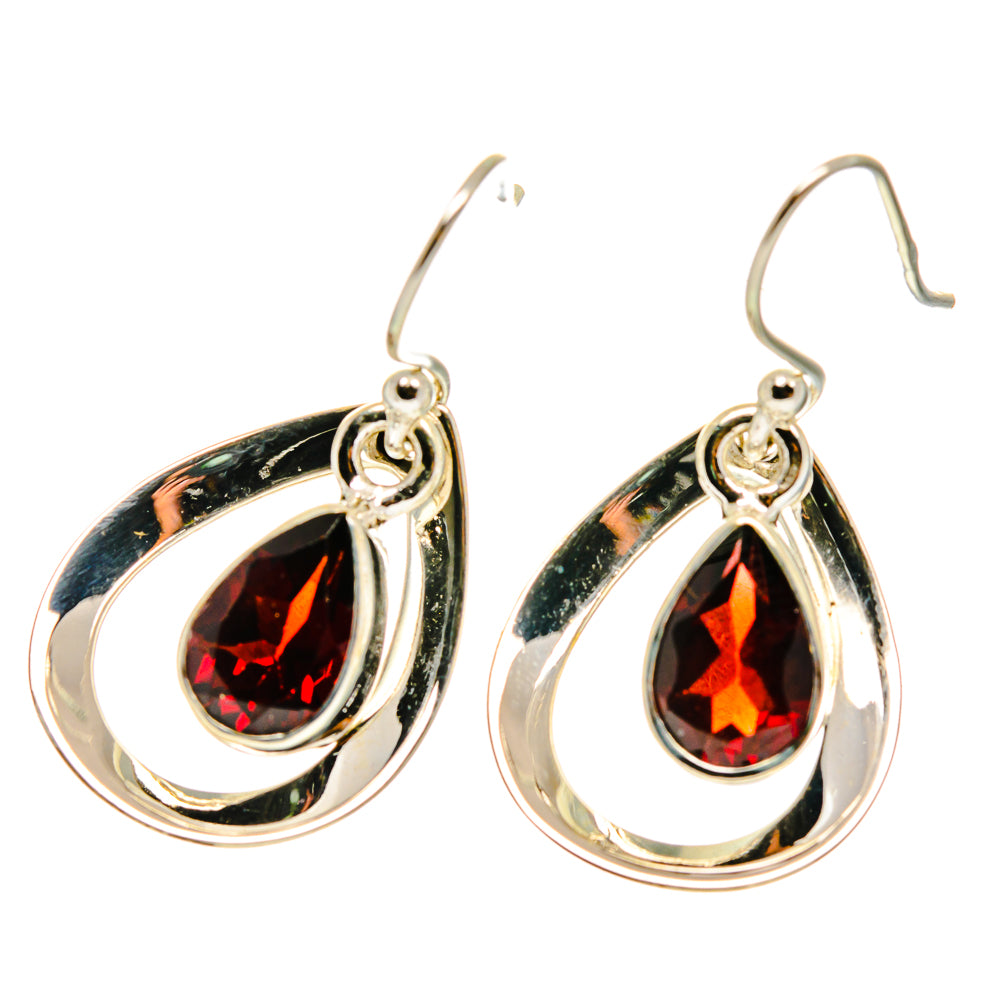 Garnet Earrings handcrafted by Anasilvercos - EARR417068