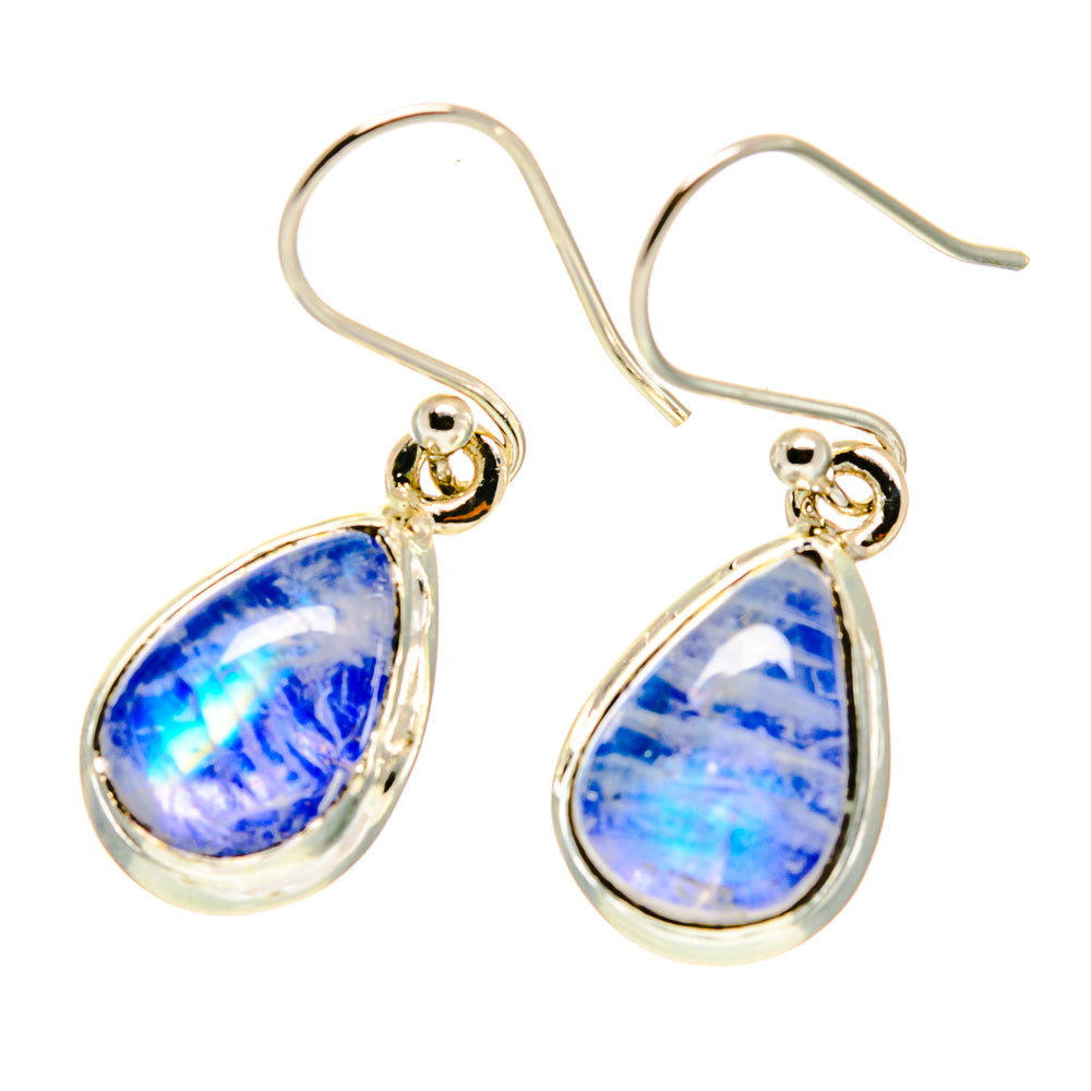 Rainbow Moonstone Earrings handcrafted by Anasilvercos - EARR417069