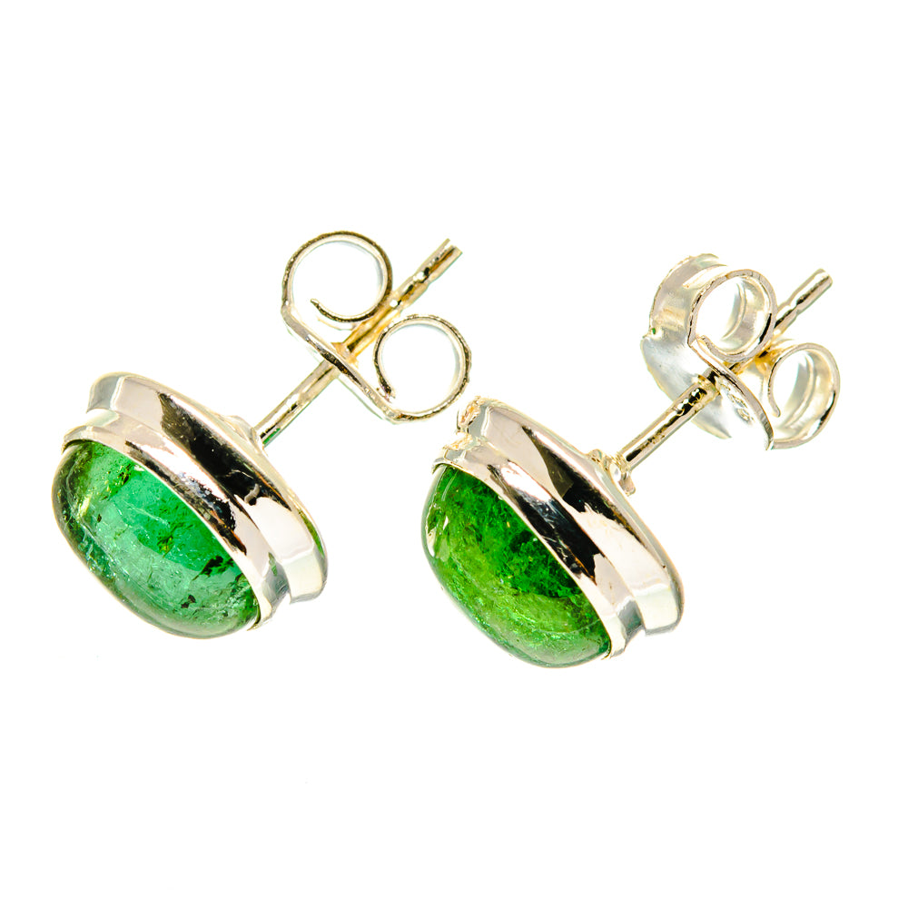Green Tourmaline Earrings handcrafted by Anasilvercos - EARR417085