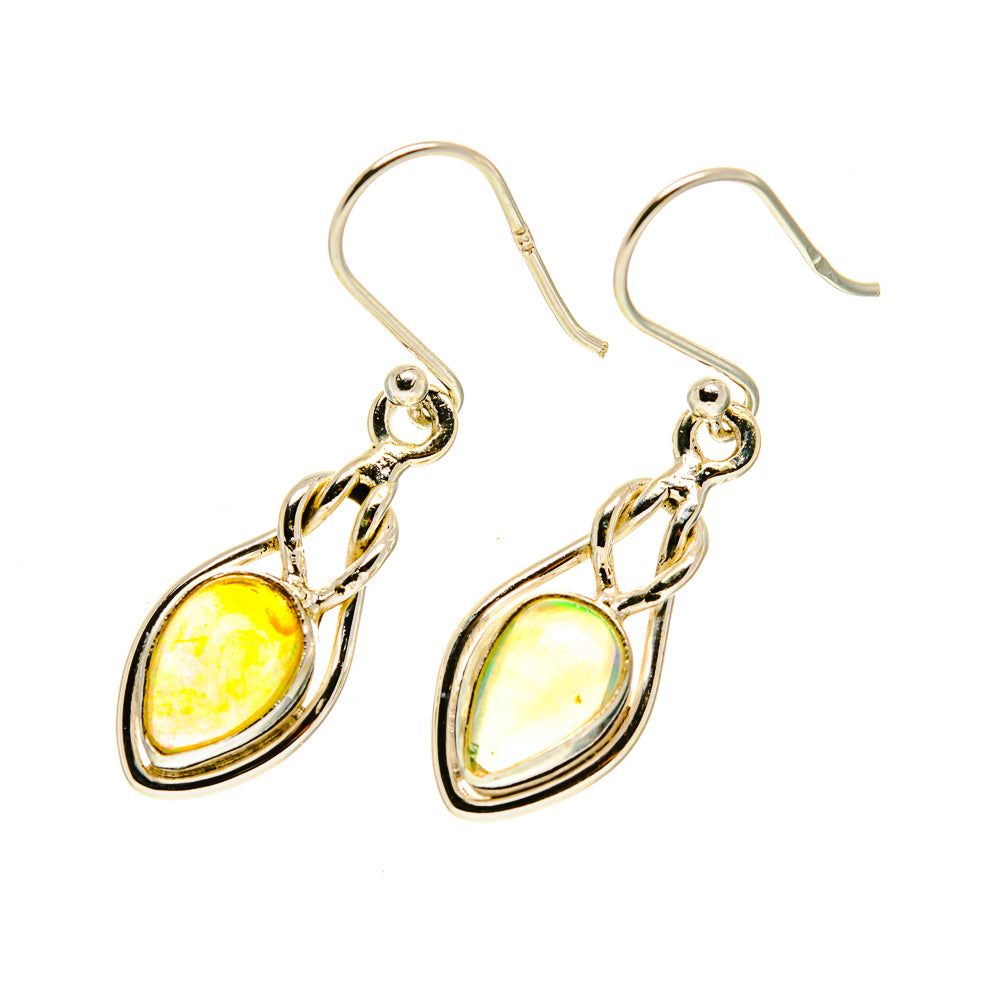 Ethiopian Opal Earrings handcrafted by Anasilvercos - EARR417105