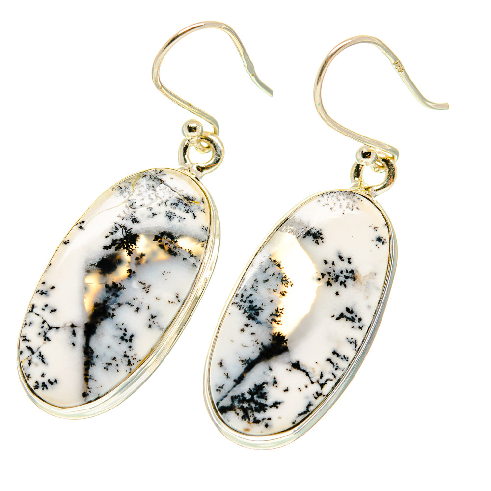 Dendritic Opal Earrings handcrafted by Anasilvercos - EARR417123