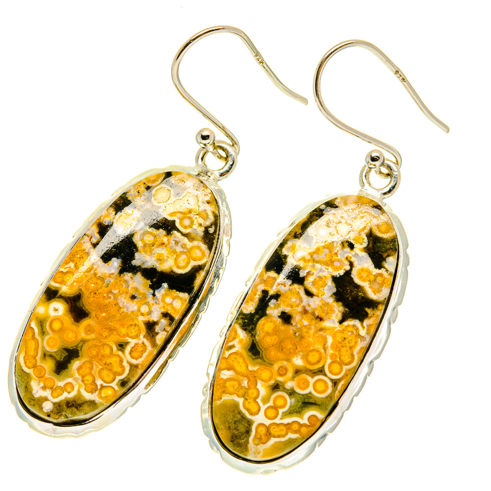 Ocean Jasper Earrings handcrafted by Anasilvercos - EARR417134