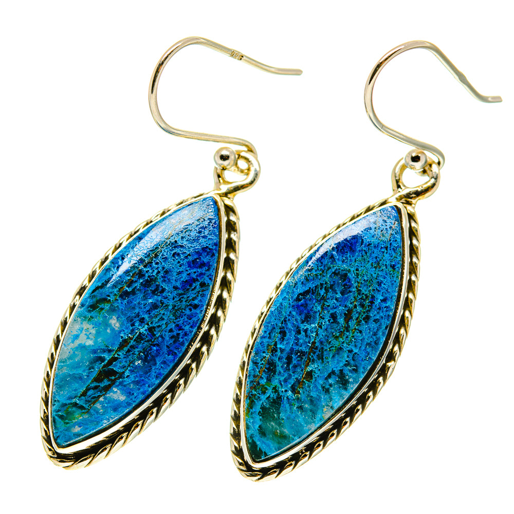 Chrysocolla Earrings handcrafted by Anasilvercos - EARR417152