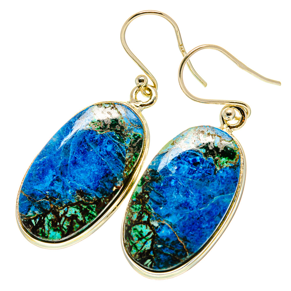 Shattuckite Earrings handcrafted by Anasilvercos - EARR417154