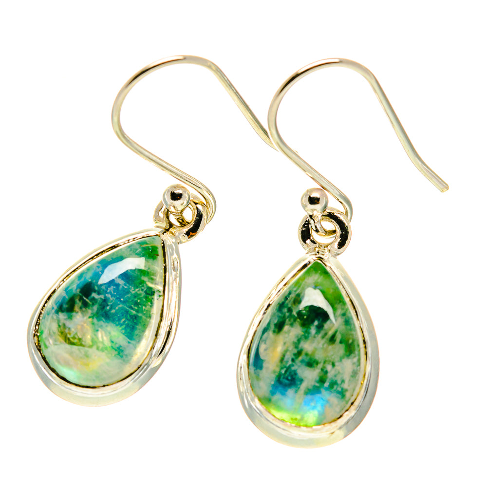 Green Moonstone Earrings handcrafted by Anasilvercos - EARR417158