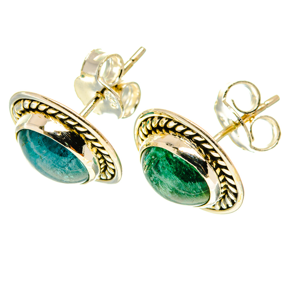 Green Tourmaline Earrings handcrafted by Anasilvercos - EARR417159
