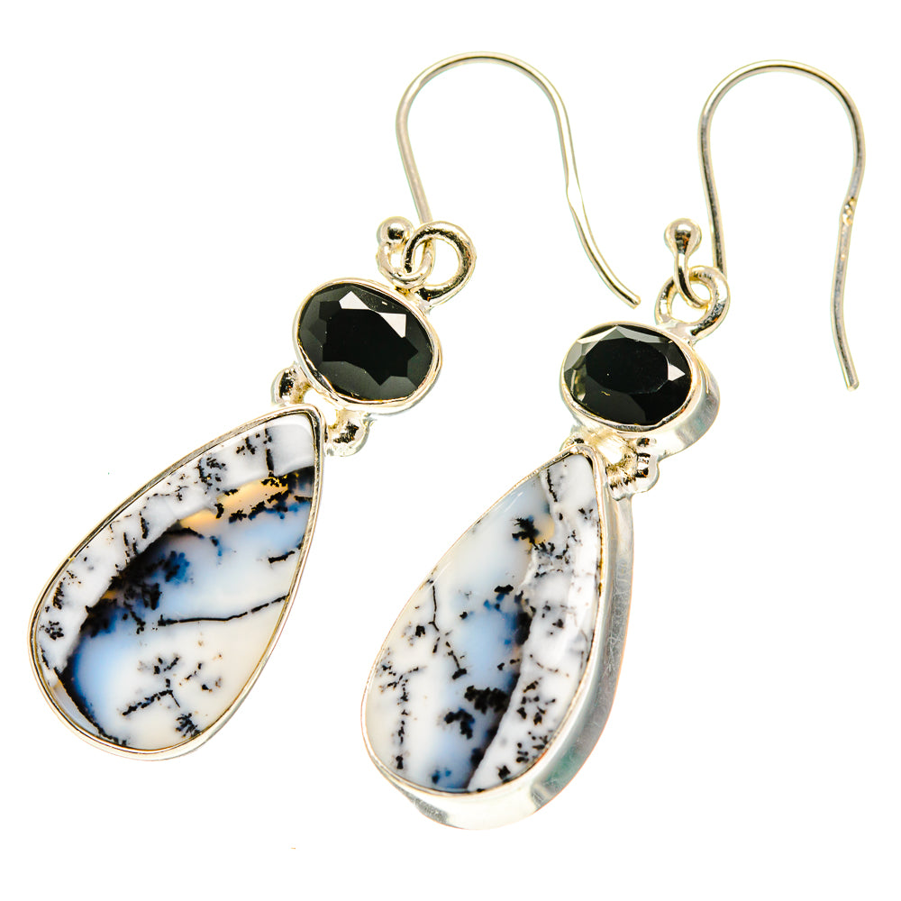 Dendritic Opal Earrings handcrafted by Anasilvercos - EARR417163