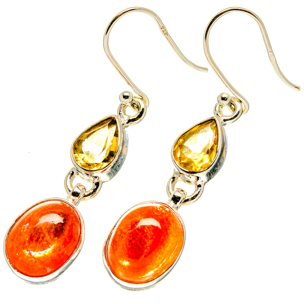 Sunstone Earrings handcrafted by Anasilvercos - EARR417170