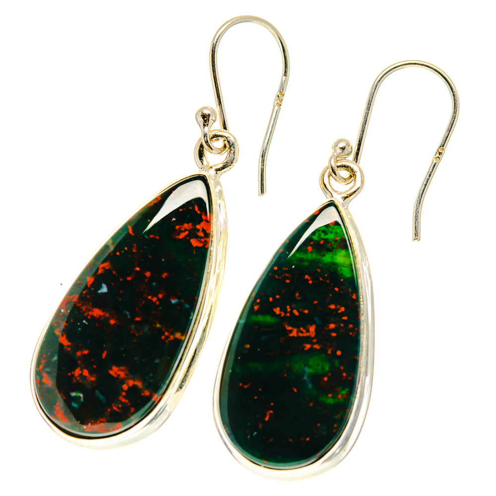 Bloodstone Earrings handcrafted by Anasilvercos - EARR417171