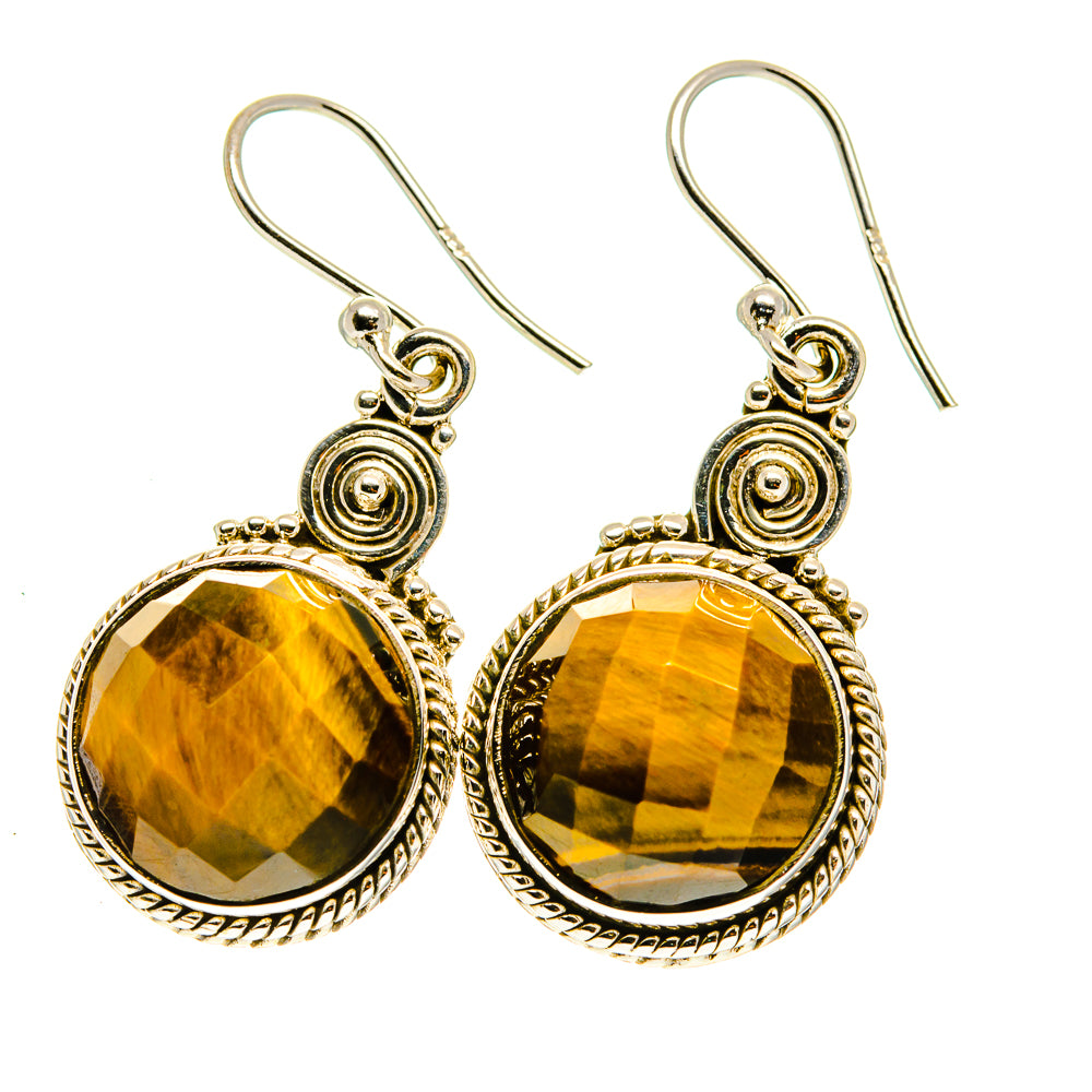 Tiger Eye Earrings handcrafted by Anasilvercos - EARR417174