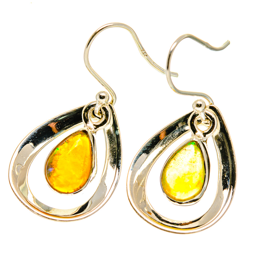 Ethiopian Opal Earrings handcrafted by Anasilvercos - EARR417177